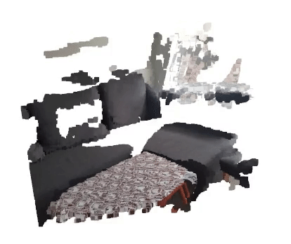 Stereo image pointclouds project image